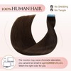 AGMITY Invisible Tape in Hair Extensions Human Hair Darkest Brown
