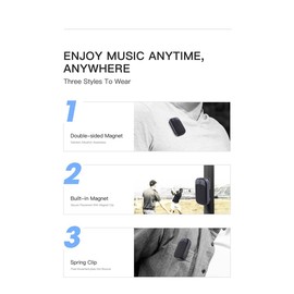 Portable Bluetooth Speaker Clip-On Compatible with Xiaomi Redmi K70 Wireless IPX5 Quick Stereo & Mic Setup Magnet Mount/ 18 Hours+ Indoor/Home/Party/Outdoor/Beach/Travel