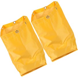 Bolsas de Limpieza para Carrito de Limpieza, 2 Piezas de Lona Amarilla Estándar Gran Capacidad para Basura y Suministros, Uso en Carritos de Domésticos