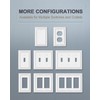 ZILLSEA Pure White Decorator Wall Plates, 4-Pack Switch Plates and