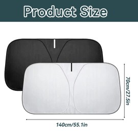XQMMGO Sonnenschutz Auto Frontscheibe, Auto Sonnenblende, Faltbar Sonnenschirm Auto Frontscheibe Innen, Frontscheibenabdeckung, Windschutzscheibe für Sommer(70x140 cm)