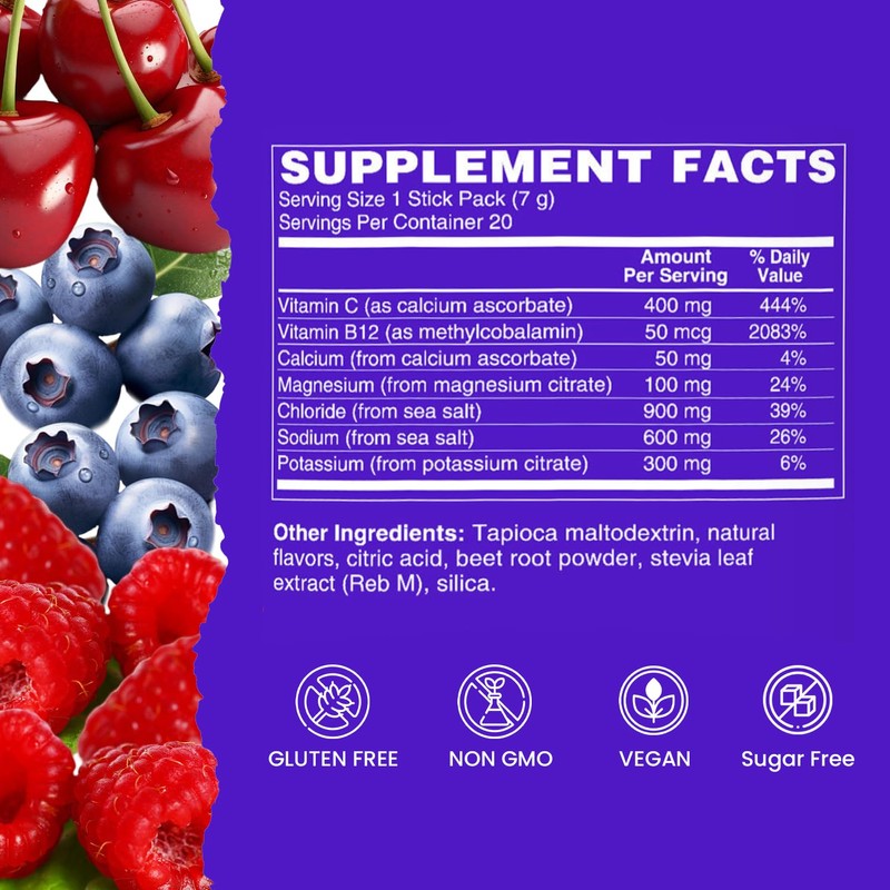 Vital Rise® Hydrate! - Berry Blast - Hydration Powder Packets