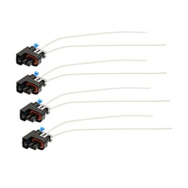 Michigan Motorsports Fuel Injector Connectors Plugs Clips Pigtails Harness - QTY4 - Fits Delphi Mini Multec LQ4 LQ9 4.8 5.3 6.0