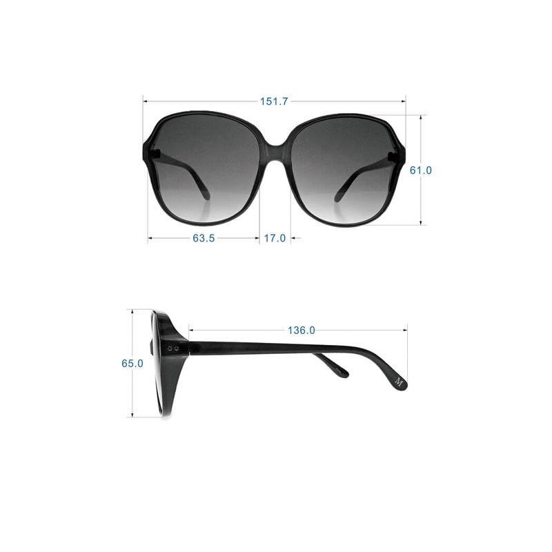 Martha Stewart Women's Ms101 Oversized Uv400 Protective Round Sunglasses-Timeless Gifts