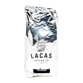 Lacas Coffee Colombian Supremo, Whole Bean, Medium Roast, 5lb Bag – Single Origin from Huila Region, Smooth with Hints of Almond and Red Fruit