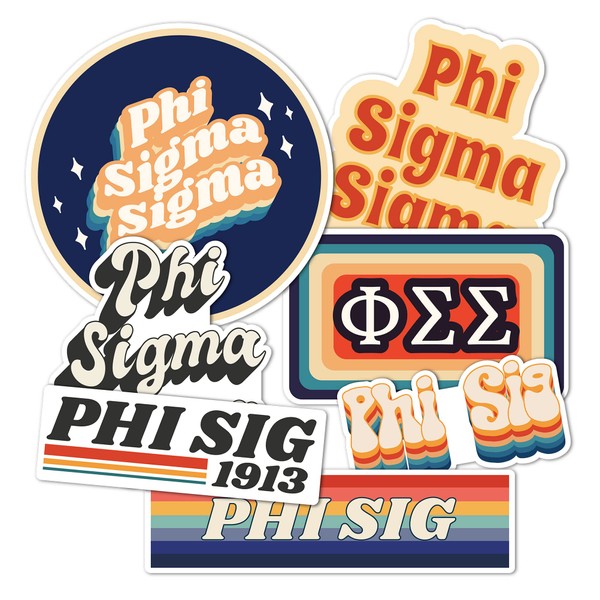 Desert Cactus Phi Sigma Sigma Sticker 70's Themed Sheet Decal