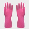 Pair Of Medium Pink Cleaning & Washing Up Rubber Gloves Majic