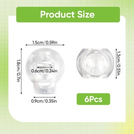 Toggle Cord Locks for Drawstrings - Pack of 6 Double Hole Spring Locks - Cord Lock Stoppers for Clothing, Bags, Shoelaces – Clear Single Hole Toggles for DIY & Outdoor Gear