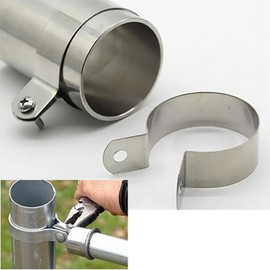 20pcs 304 Stainless Steel Chain Link Brace Band Chain Fence with Bolts & Nuts for Post,Pipe,Gate,Fences Panels (2-3/8")