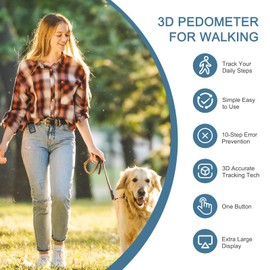 Newest Ankilo Simple Step Counter Walking, 3D Walking Pedometer Portable USB Rechargable Pedometer Step Counter with Clip and Lanyard Track Steps in Real Time for Older Men Women Elders Kids