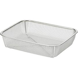 Pearl Metal Square Colander, 12.6 x 10.0 inches (320 x 255 mm), Stainless Steel, At Aqua HB-4096