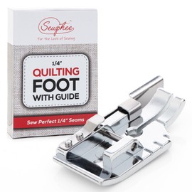 Quarter Inch Snap On Quilting Foot with Guide – Compatible Brother 1/4 Inch Quilting Foot for Most 7mm Low Shank Sewing Machines – Fits Baby Lock, Brother, Janome, Singer