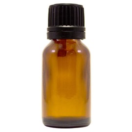 Amber Glass Bottle W/euro Dropper, Black Plastic Cap 1/2oz (15ml)
