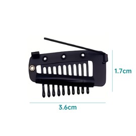 10Pcs Strong Chunni Clips With Safety Pin, Dupatta Clips, Wig Clips U-shape Metal Clips, Hijab Pins Can Be Used For Headscarf And Shirts (Black)