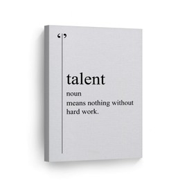 Smile Art Design Talent Definition Black and White Dictionary Motivational Canvas Wall Art Inspirational Wall Art Entrepreneur Quote Canvas Print Modern Office Decor Artwork Gift Ready to Hang 12x8