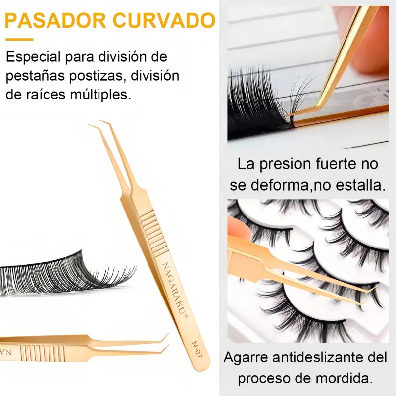 pinza L Nagaraku N-07 Para Pestañas De Volumen