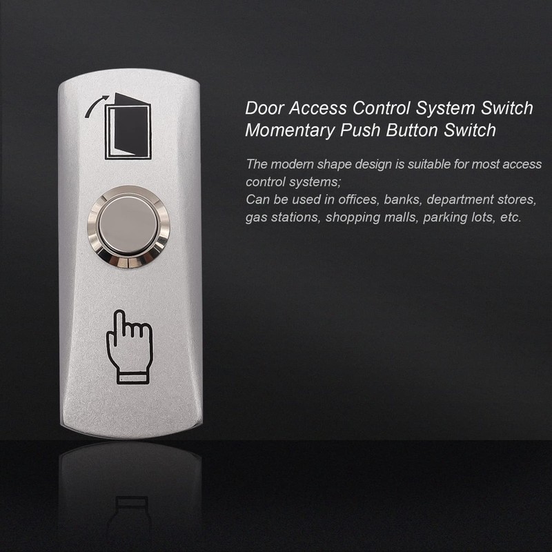 mxuteuk Door Access Control System Momentary Push Button Switch Zinc