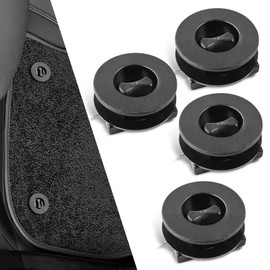 Arwrilt 4 PCS Car Interior Floor Mat Clips Kit, Car Interior Carpet Snap Foot Mat Holder Clamps (Black)