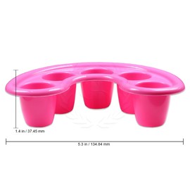 Beauticom Manicure Bowls Nail Art Hand Soak Treatment Bowls (Five Fingers Soak Tray - Pink, 1 Piece)