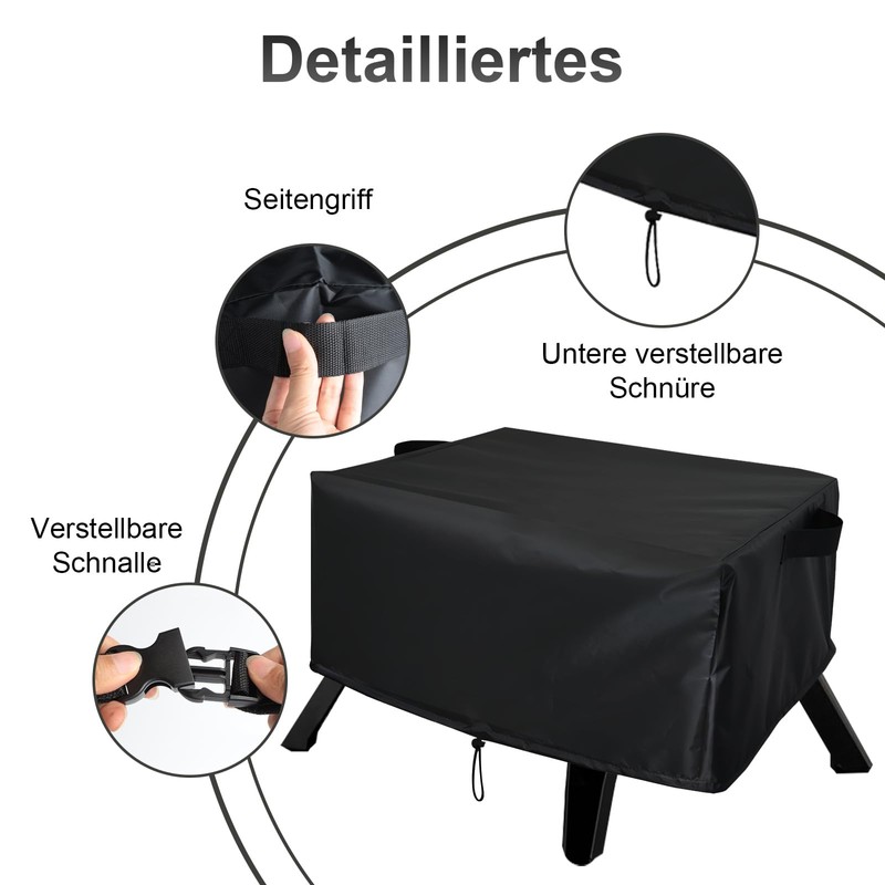 Pizza Oven Cover, Weatherproof Dustproof, 420D Oxford Fabric, Double Buckle