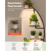 65.5 Inch 7 Tier Lighted Indoor Plant Stand Metal Corner