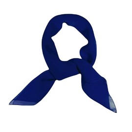 WESTEND CHOICE Square Chiffon Scarves Women Plain Neck Scarf 50s Retro lightweight Bandana Wrap Square women's scarves 65 x 65 cm (Royal blue)