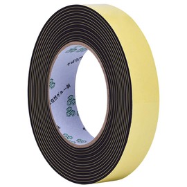 High Density Foam Insulation Tape Adhesive, Seal, Waterproof, Plumbing, HVAC, Weather Tape for Windows, Pipes, Cooling, Air Conditioning, Weather Stripping for Doors (33Ft x 1/8'' x 1'')