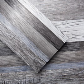 Art3d 36-Pack 54 Sq.ft Peel and Stick Floor Tiles Vinyl Plank Flooring Wood Look, Adhesive and Waterproof Tile Sticker for Bedroom, Living Room, Kitchen, RV in Grey