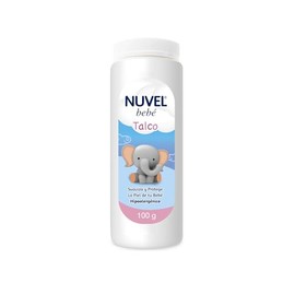 Nuvel Talco para Bebé Extra Absorbente, Suave Fórmula Hipoalergénica, 100 G