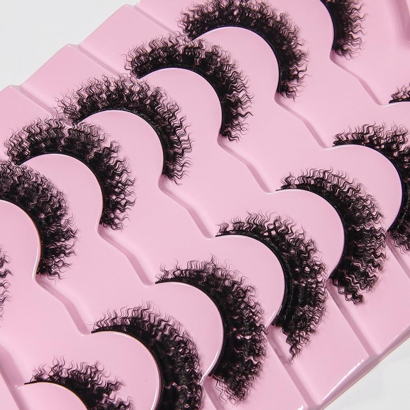 Akara Natural Eyelashes, 7 Pairs, 3D False Eyelashes, Faux Mink