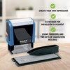 Trodat Printy 4911 DIY Self Inking Stamp,Blue Body - Black