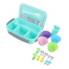 16PCS Set Bento Box Reusable 1300ml 4 Compartment Adult Lunch