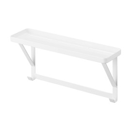 Yamazaki 4240 Towel Rack, Top Rack, White, Approx. W 13.0 x D 3.5 x H 5.9 inches (33 x 9 x 15 cm), Mist Bathroom Rack, Simply Insert Into Towel Bar