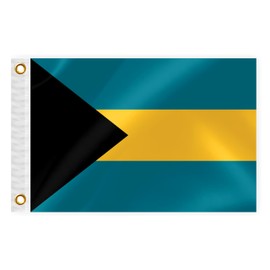 Bahamas Boat Nautical Flag 12x18IN Double Sided Bahamians Marine Banner Nylon Small Yacht Sail Pontoon ATV Bike Truck Motorcycle Flag with 2 Brass Grommets