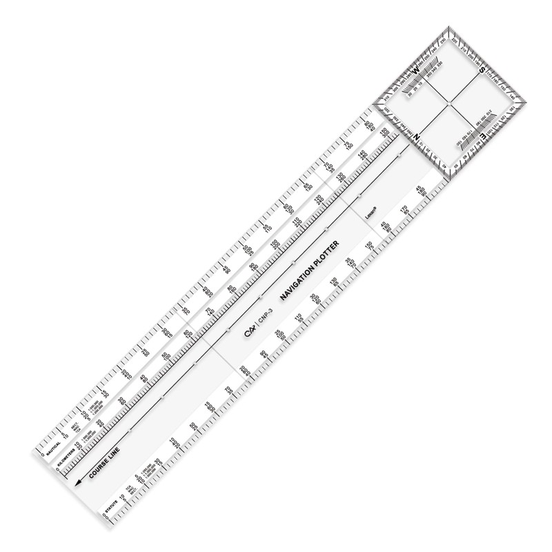 CYA Foldable Navigation Plotter Aviation, Flight Azimuth Plotter for Pilot