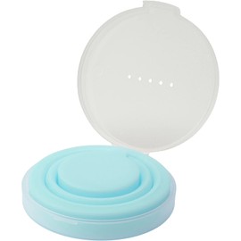 Marna W594LB Foldable Portable Gargle Cup (Case Included / Light Blue) Folding Portable Toothpaste Cup (For Brushing / Outdoors)