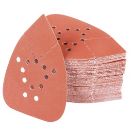 PMIQSA Pack of 100 400 Grit Triangle Sandpaper Delta Sanders 135 x 93 mm Mouse Sandpaper Velcro Sanding Triangles for Woodworking Metal Polishing Sanding