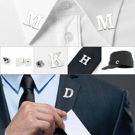 MINGHUA Monogram Alphabet Letters Lapel Pin Badge (M)