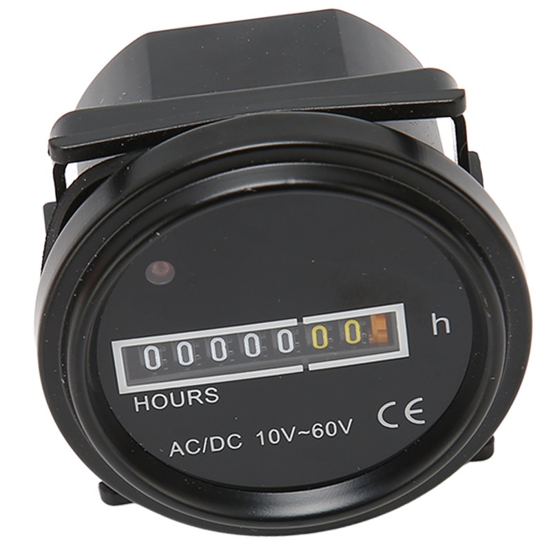 Boat Hour Meter 2.4in Diameter Maximum 99999.99H High Accuracy Mechanical
