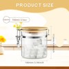Mirrline 2 Pcs 700ml/23oz Clear Glass Jars Airtight Storage Jars