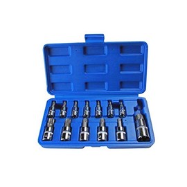 US Pro 13 pc Tamper Proof Torx Bit Socket Set T8 - T70 in Case B1497