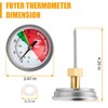 5070 Fryer Thermometer Replacement for Bayou Stainless Steel Tempered Dial,