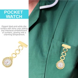 2 Pcs Nurse Fob Watch for Medical Professionals, Nurse Watch Glow Pointer in The Dark Clip on Nursing Watch with Second Hand