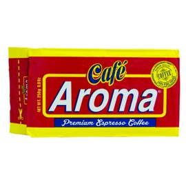 Premium Espresso Ground Coffee - from Cafe Aroma (24 Pack) Cuban Style Dark Roast Ground Coffee, Vacuum Pack 250g (8.83 oz)