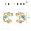 Fettero Ear Cuff Earrings, Set of 2, 14K Gold Plated