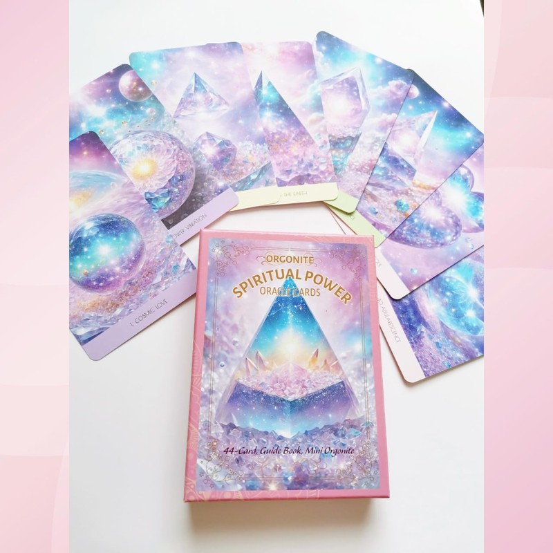 Orgonite Spiritual Power Oracle Card with Mini Orgonite with Natural