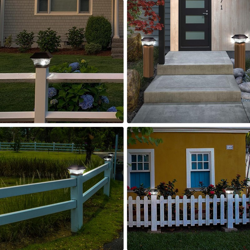 SUNWIND Solar Post Cap Lights Outdoor 4x4 LED Solar Garden