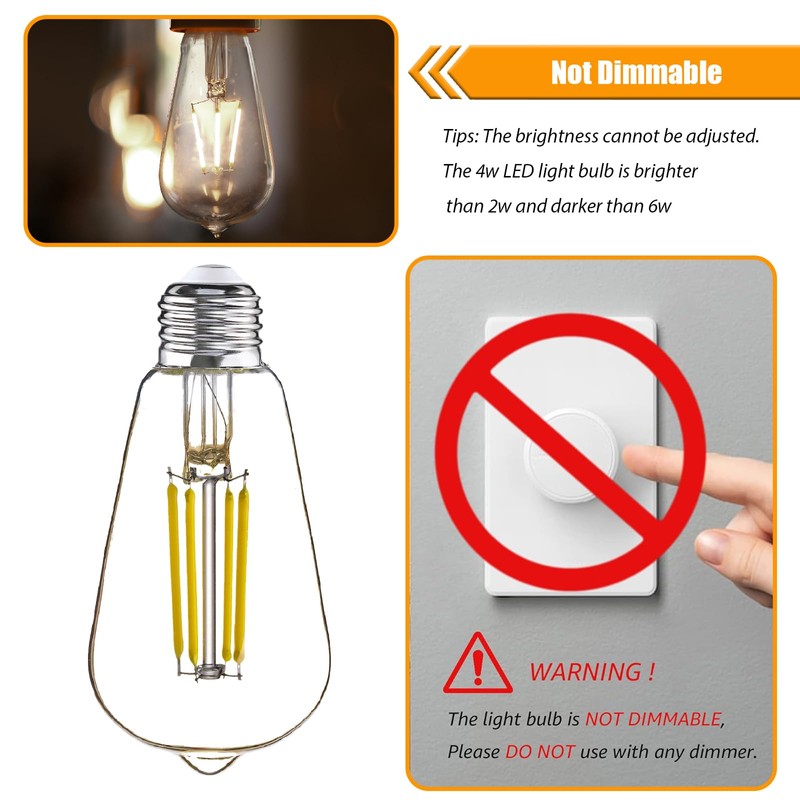 winsaLED 40 Watt Light Bulbs, E26 Bulb, 4000K Cool White