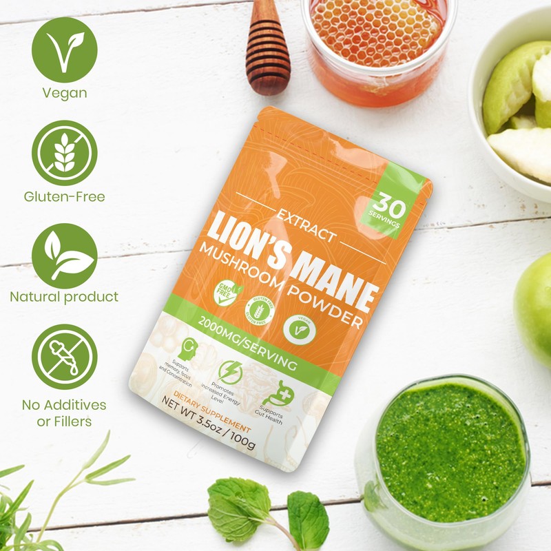 Lion's Mane Mushroom Powder – Premium Natural Supplement for Cognitive