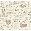 d-c-fix Manhattan Ristretto Oilcloth Tablecloth, Cream, Washable, Waterproof, Indoor and